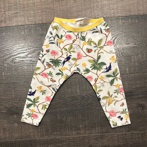 Floral Baby Leggings with Birds